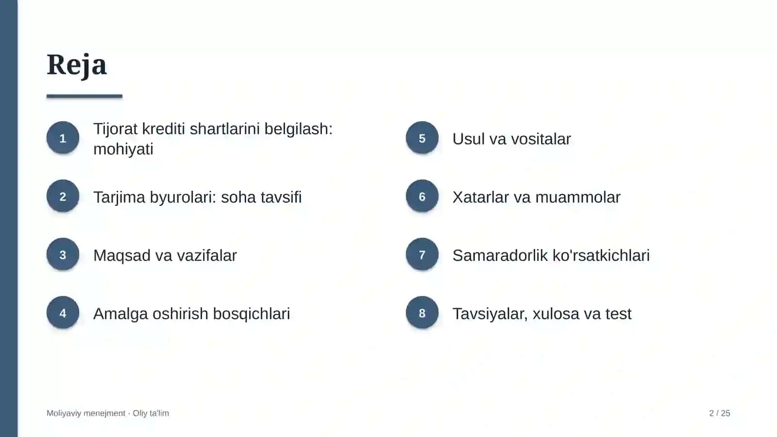 tarjima byurolarida tijorat kreditini berish shartlarini belgilash 6962 2
