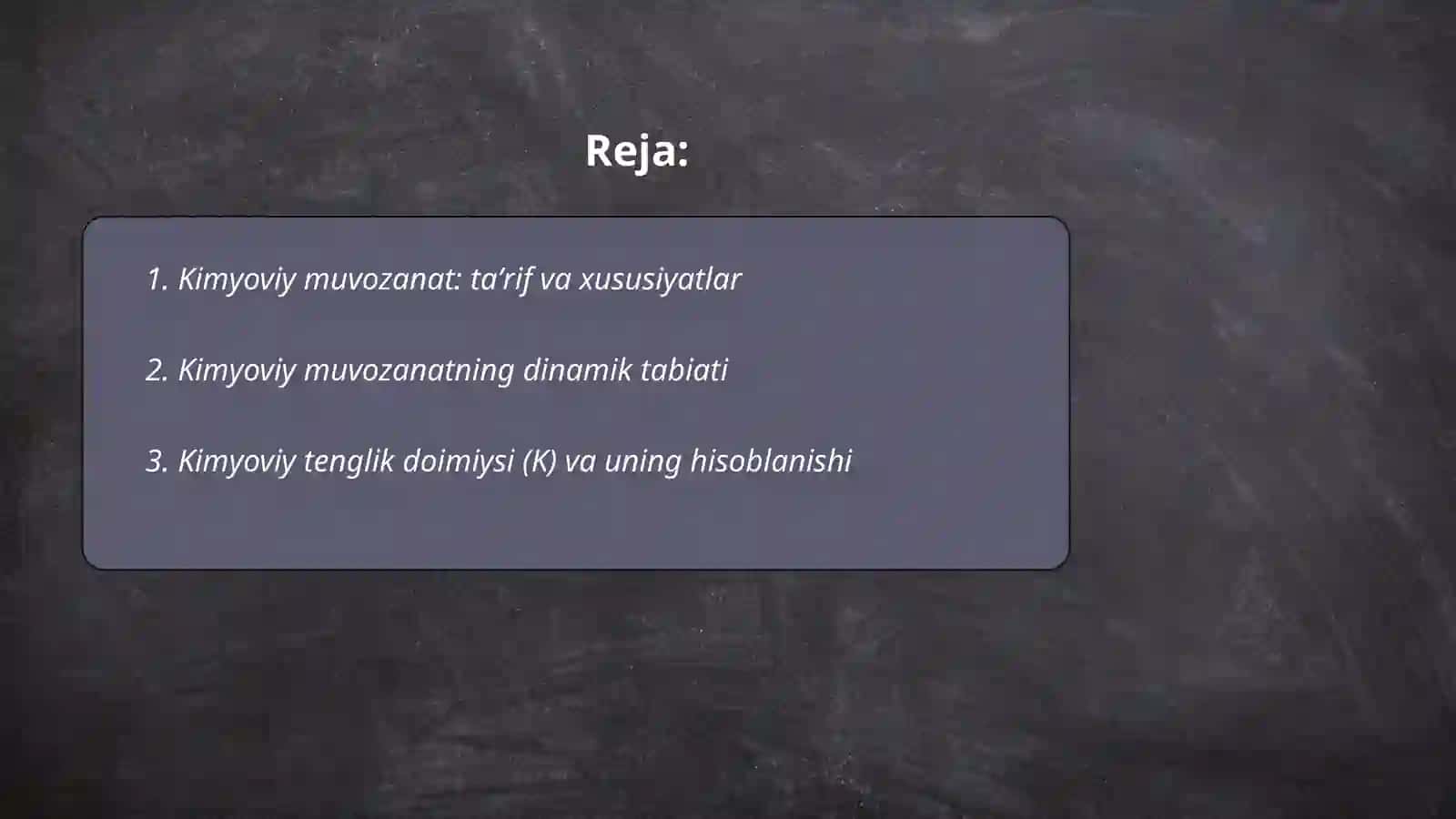 Kimyoviy muzanat va uning siljishi termodinamika qonunlar Entalpiya va entropiya 2
