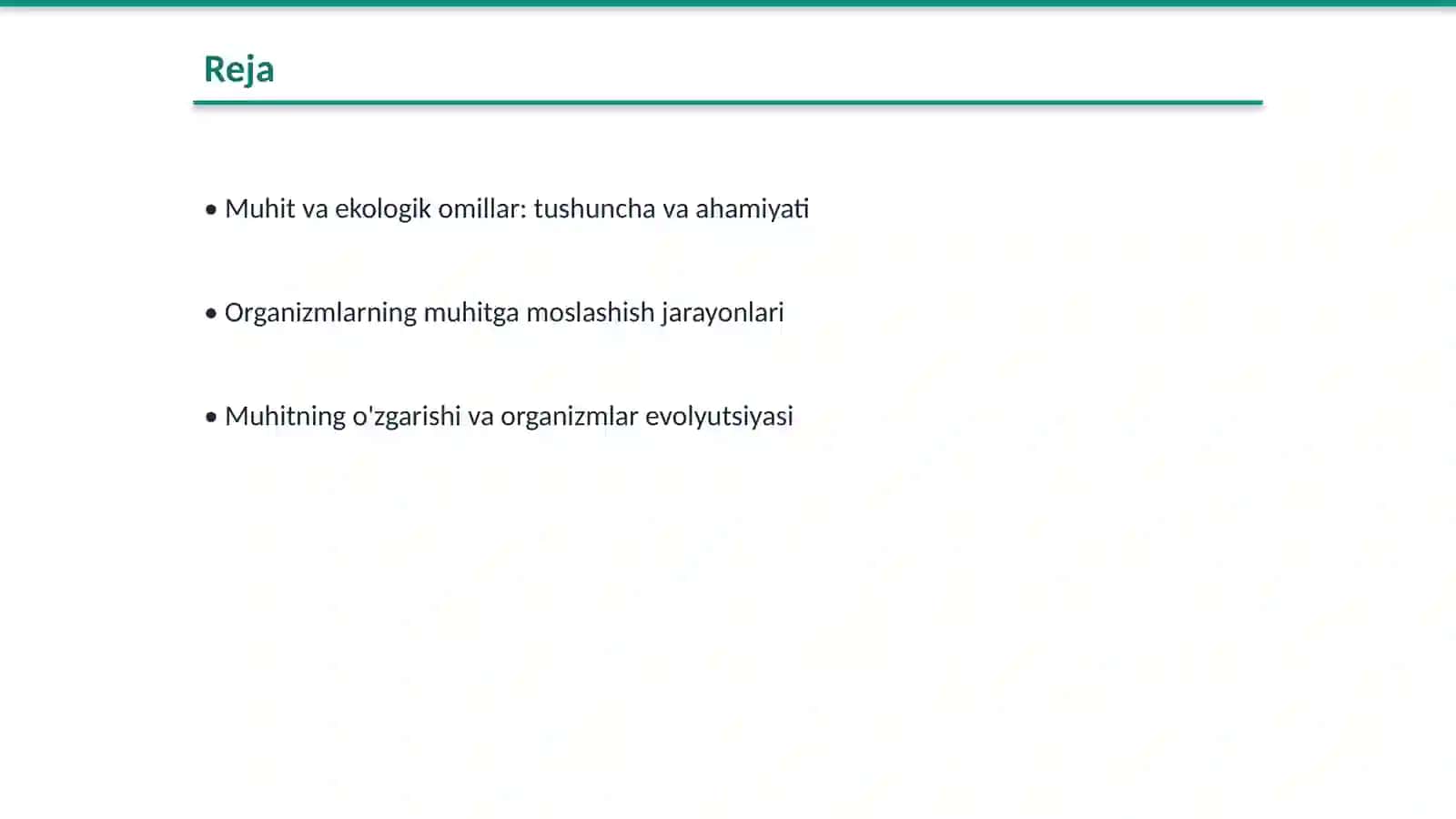 Muhit va ekologik omillar. Muhitga organizmlarning moslashishi 2