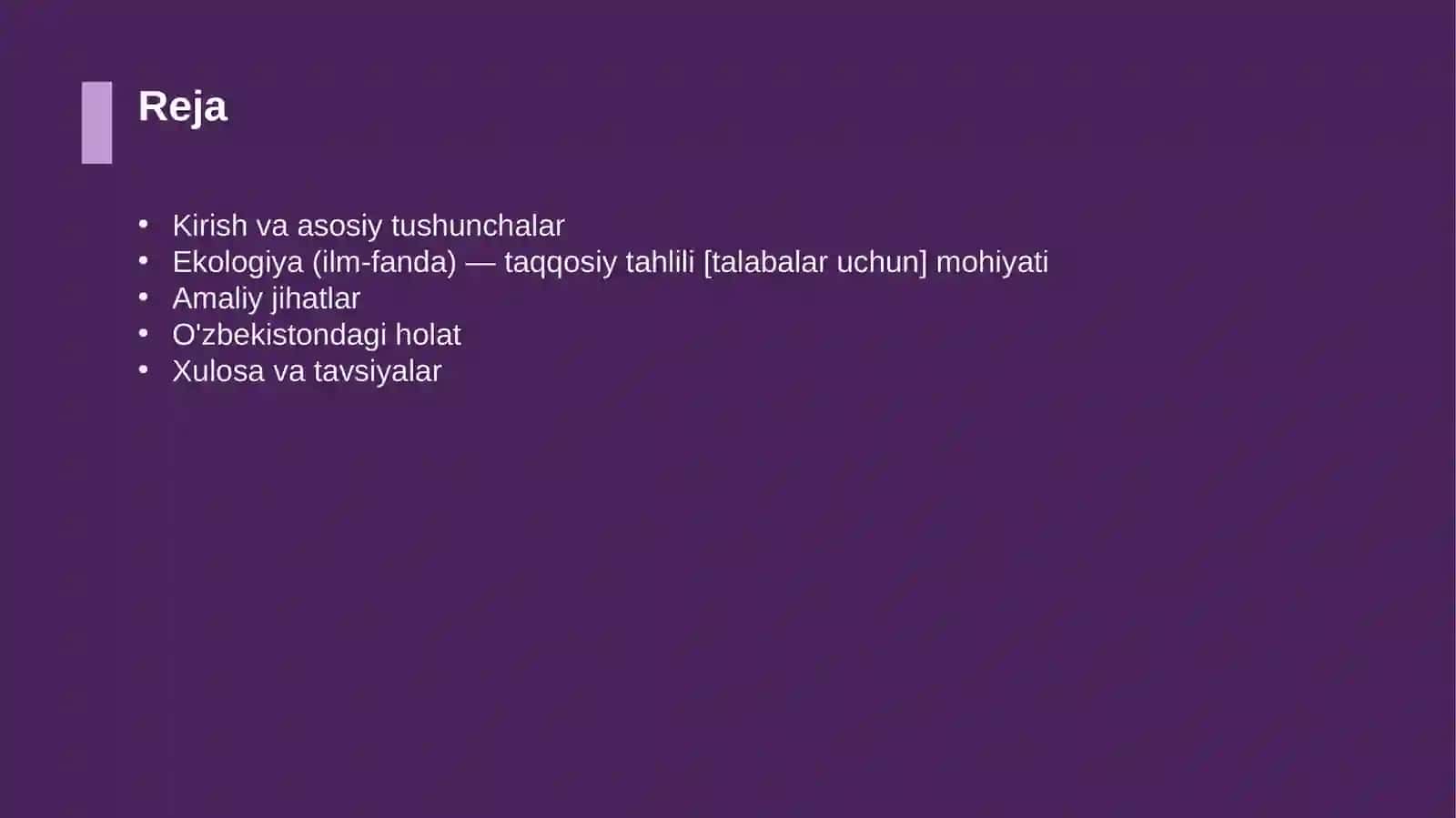 Ekologiya (ilm-fanda) — taqqosiy tahlili [talabalar uchun] 2