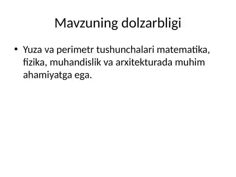 Geometrik figuralar yuzi va perimetri 2