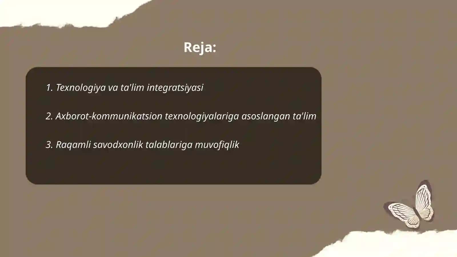 Texnologiya va ta'lim integratsiyasi 2