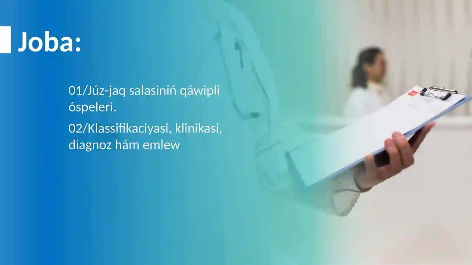 Júz-jaq salasiniń qáwipli óspeleri. Klassifikaciyasi, klinikasi, diagnoz hám emlew 2
