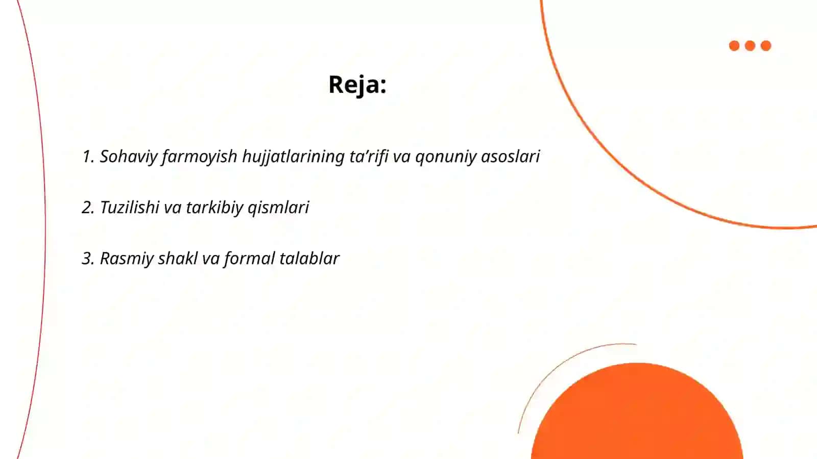 Sohaviy farmoyish hujjatlarining xususiyatlari 2