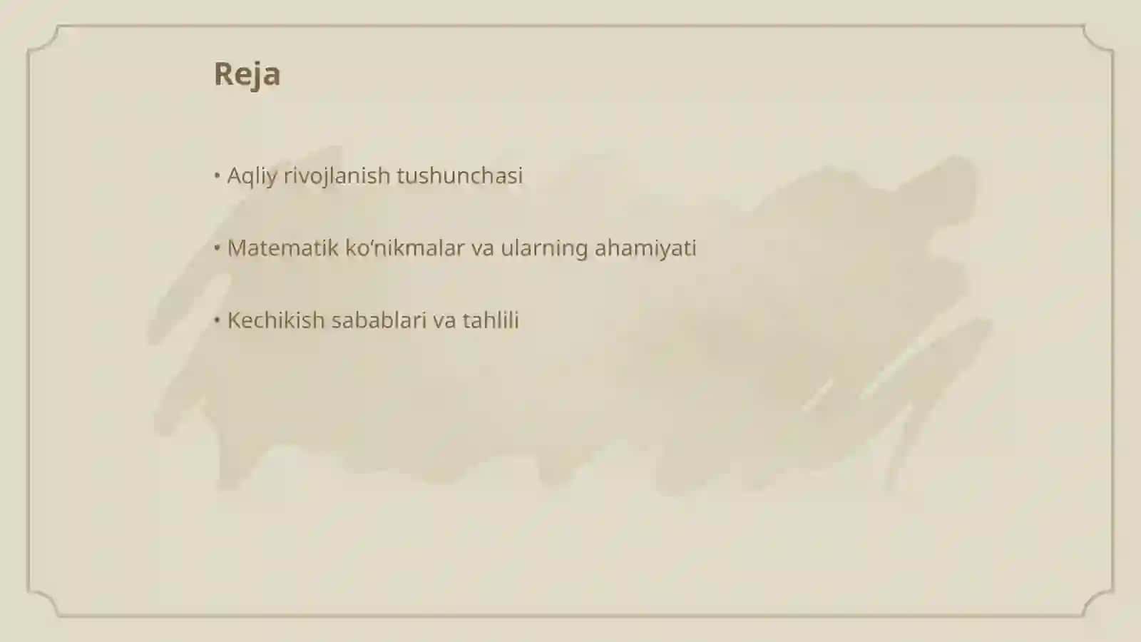 Aqliy rivojlanishning tushunchasi 2