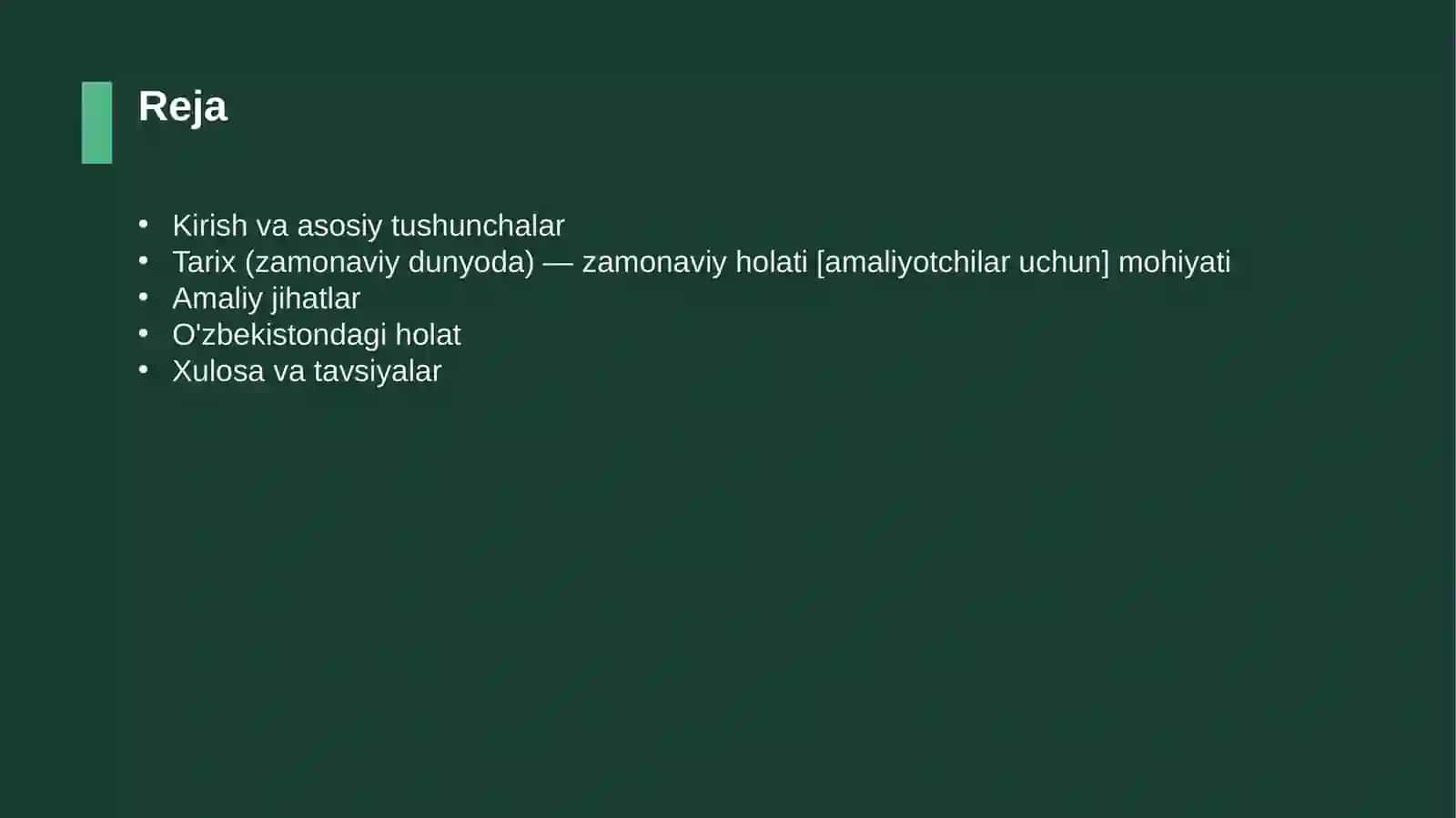 Tarix (zamonaviy dunyoda) — zamonaviy holati [amaliyotchilar uchun] 2
