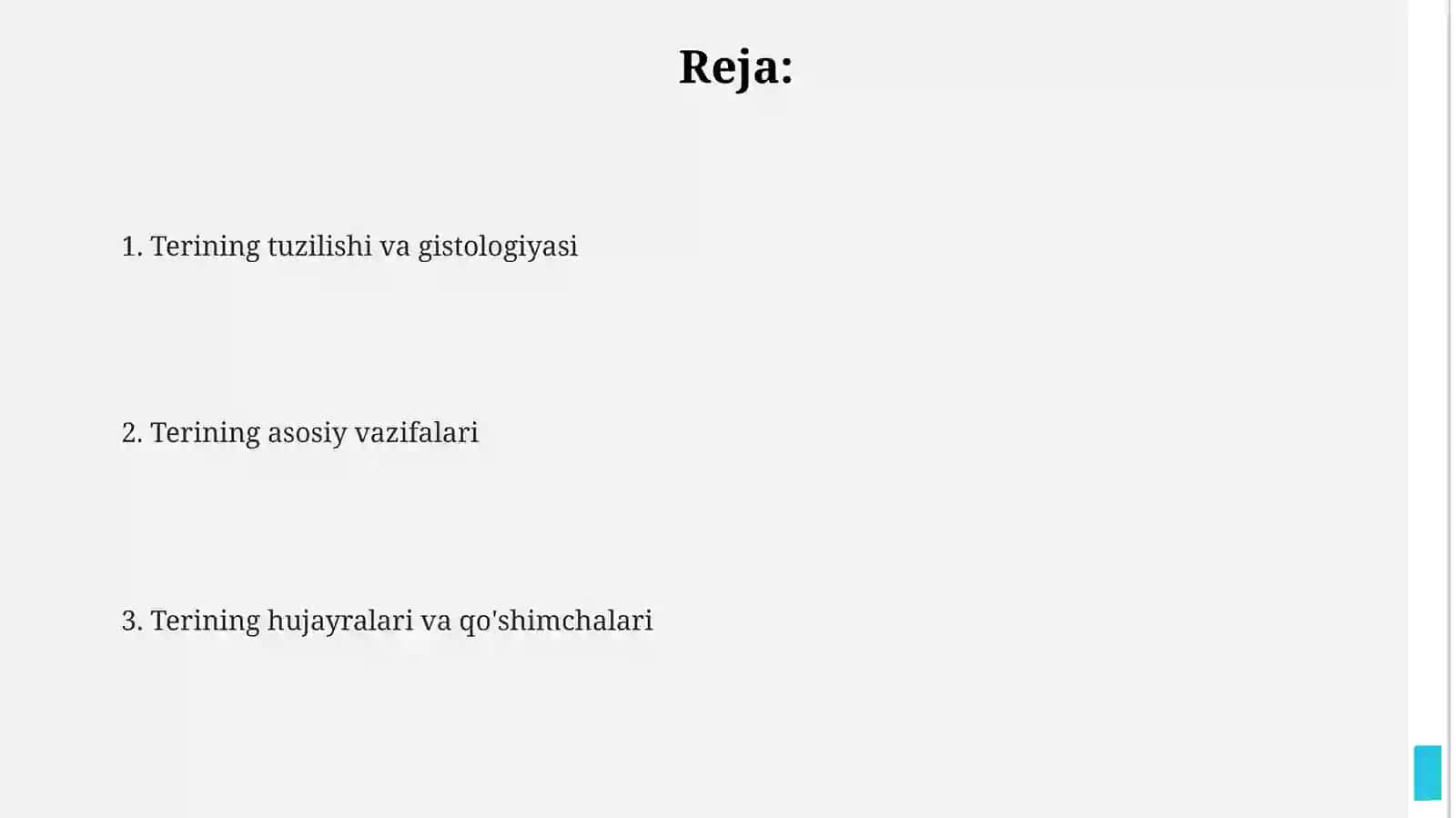 Teri funksiyasi va gistologiyasi 2