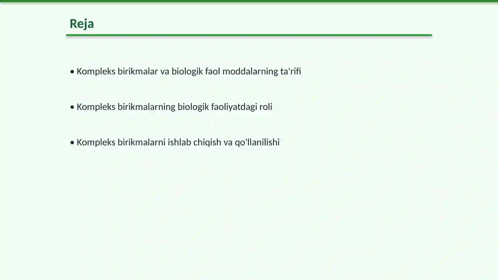 Kompleks birikmalar-biologik faol birikmalar 2