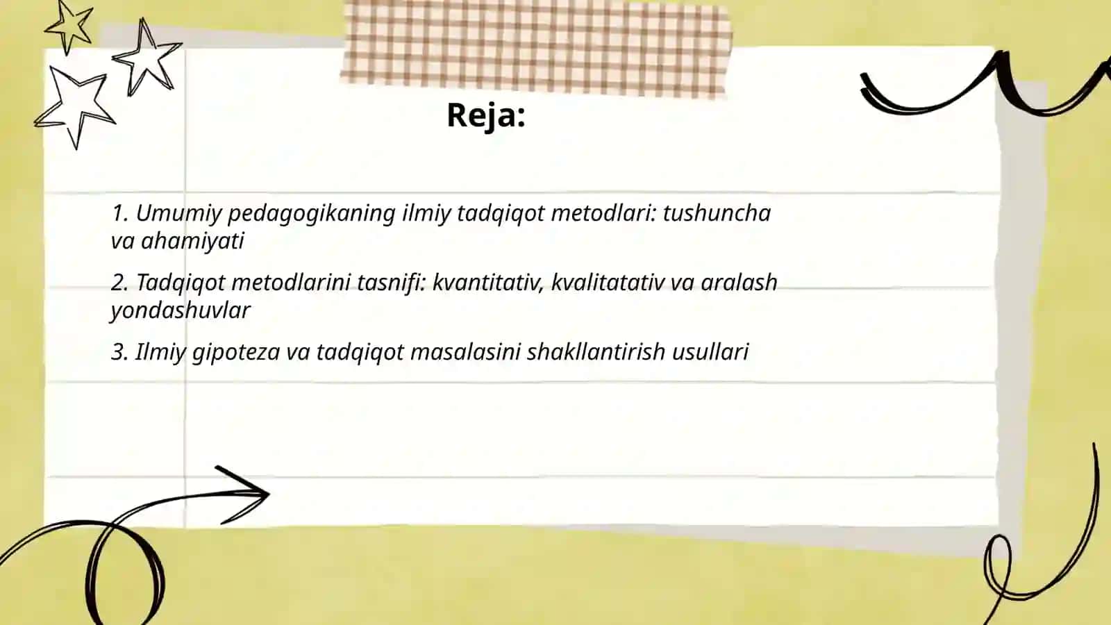 Umumiy pedagogikaning ilmiy tadqiqot metodlari 2