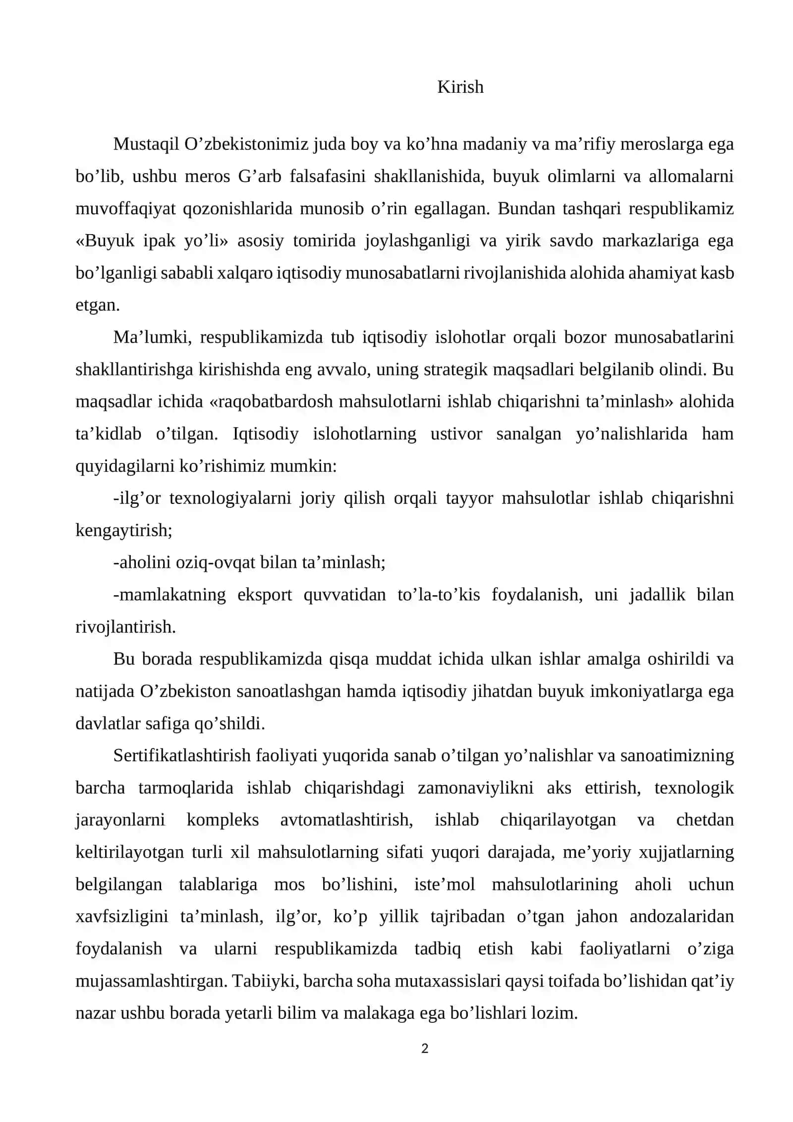 Tormoz kolodka mahsulotlarini sertifikatlashtirish tartibini ishlab chiqish 2