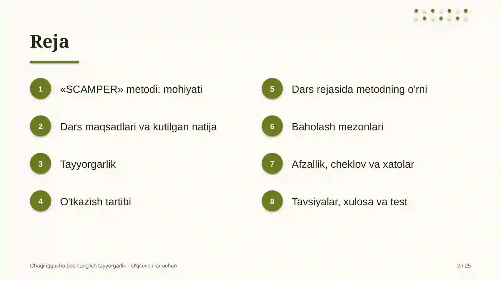 chaqiriqqacha boshlang'ich tayyorgarlik darslarida scamper metodidan foydalanish 2575 2