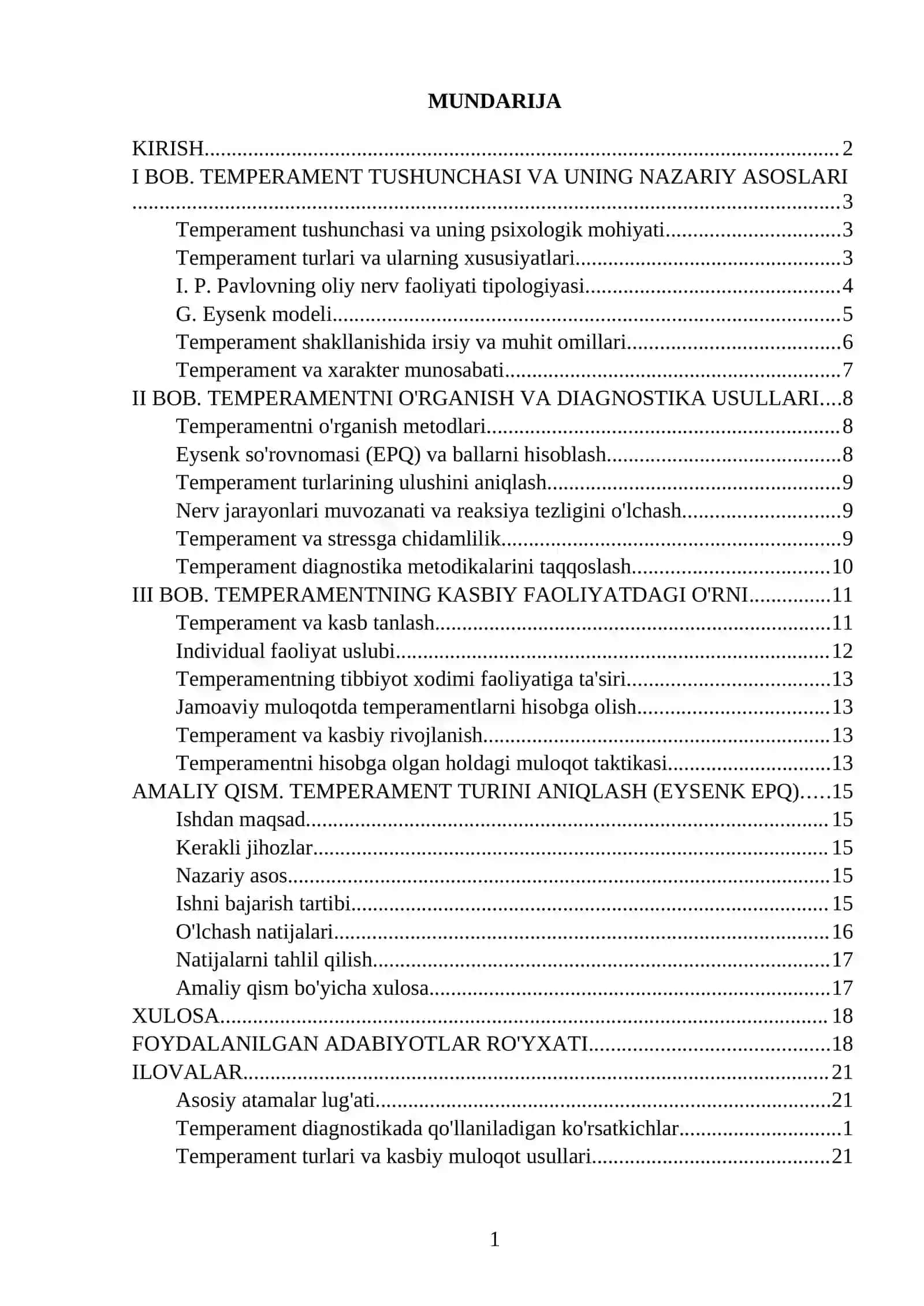 TEMPERAMENT XUSUSIYATLARINING MUTAXASSIS SHAKLLANISHIDAGI O'RNI 2