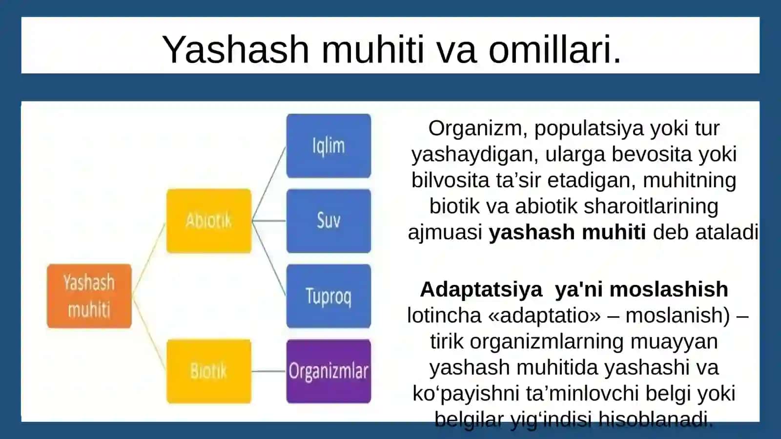 O'simliklarning yashash muhiti 2