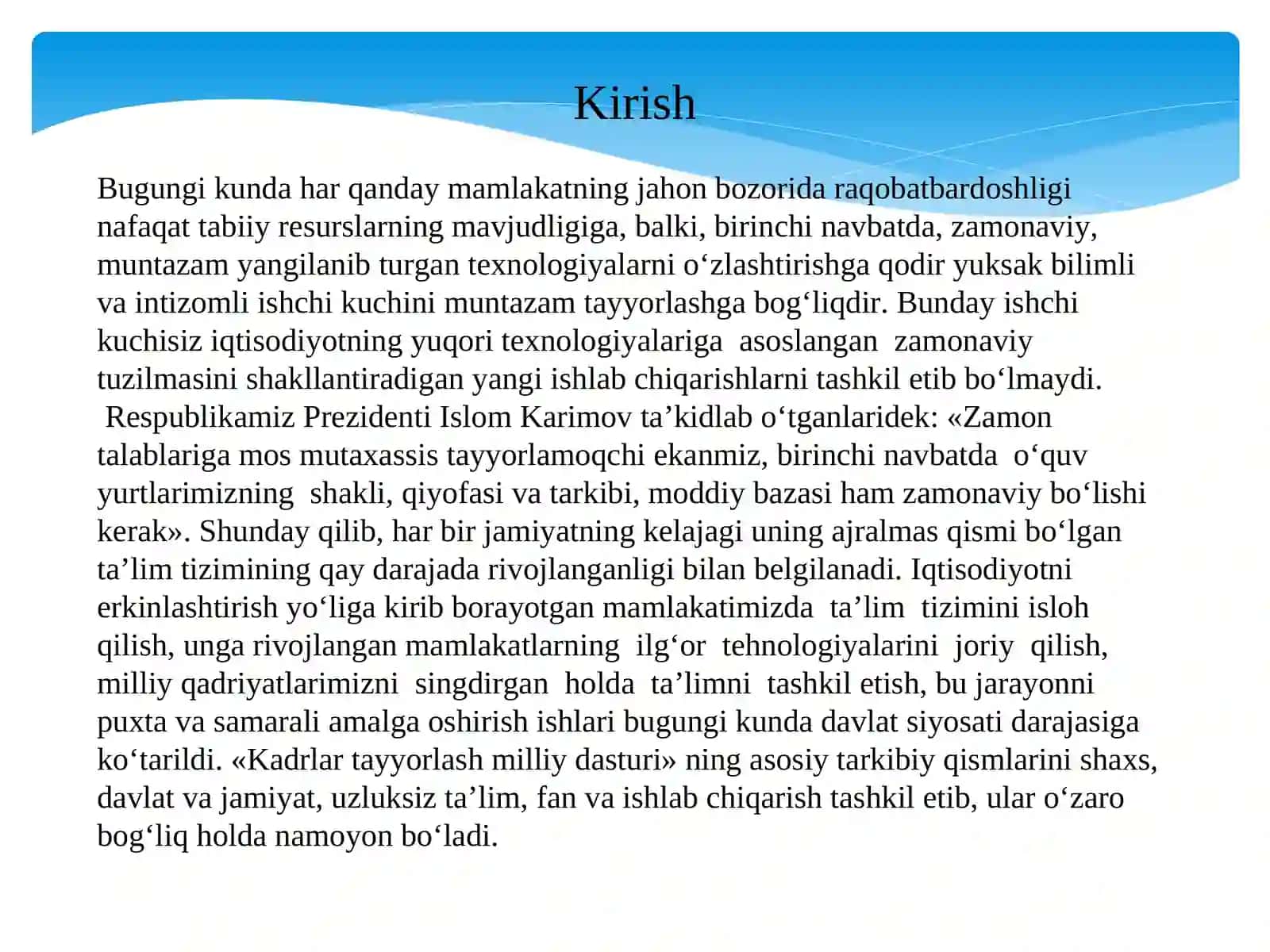 “ Shirin taomlar tayyorlash ”mavzusini o’qitishda zamonaviy pedagogik texnologiyalardan foydalanish ” 2
