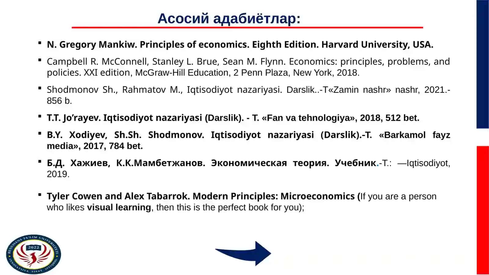 FАNI MАR’UZА №13 Milliy iqtisodiyot va uning makroiqtisodiy ko’rsatkichlari 2