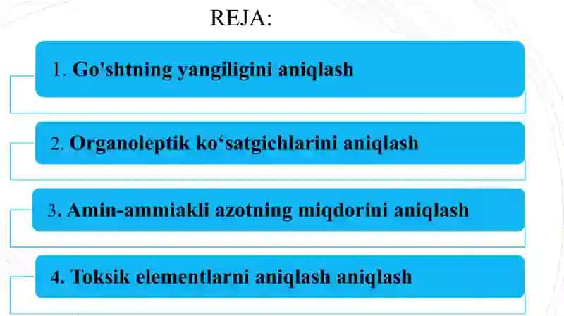 Go'sht va go'sht mahsulotlarini tahlil qilish 2