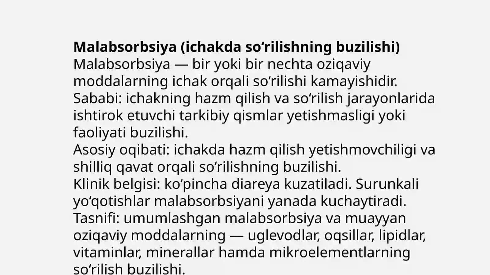 Malabsorbsiya sindromi — 30 slaydli taqdimot | Nelson Pediatrics 2