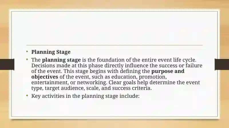The event life cycle 2