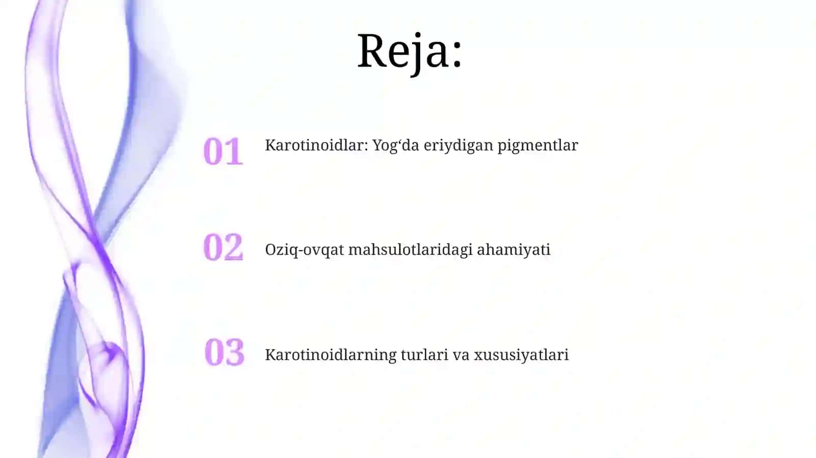 Karotinoidlar: Yog‘da eriydigan pigmentlar 2