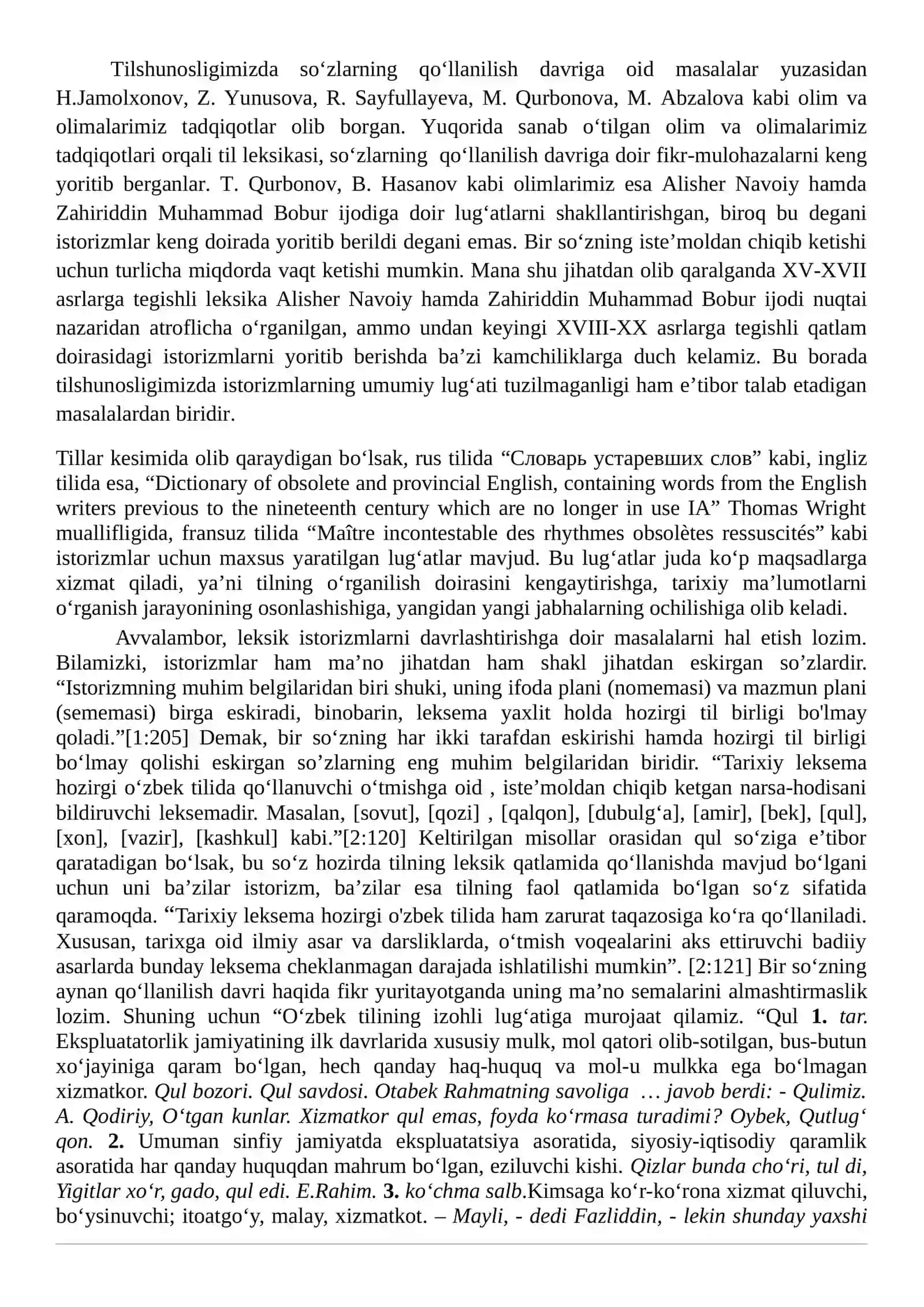 TILSHUNOSLIKDA LEKSIK ISTORIZMLARNI DAVRLASHTIRISH VA ULARNING LUG‘ATINI SHAKLLANTIRISH 2