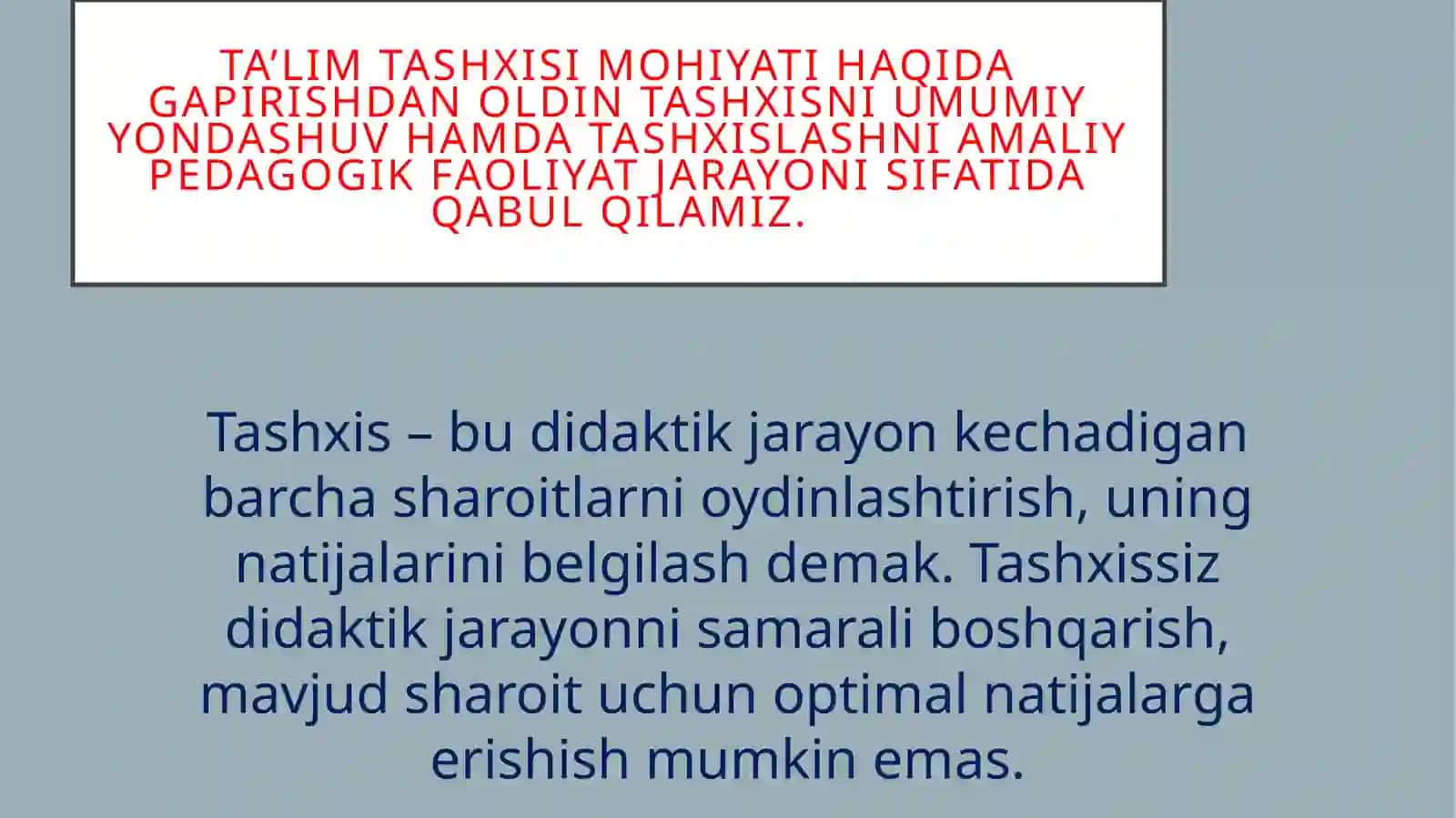 Ta’limni Tashxis Etish 2