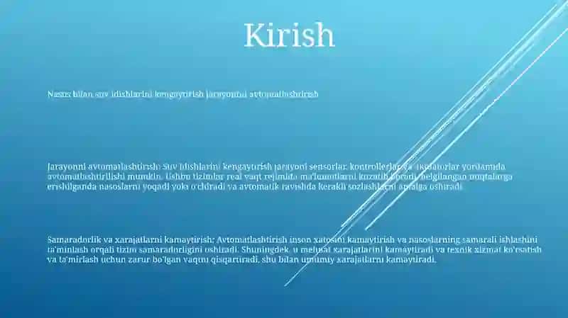 Suyuqliklarni Nasoslar Yordamida Uzatish Jarayonini Avtomatlashtirish 2
