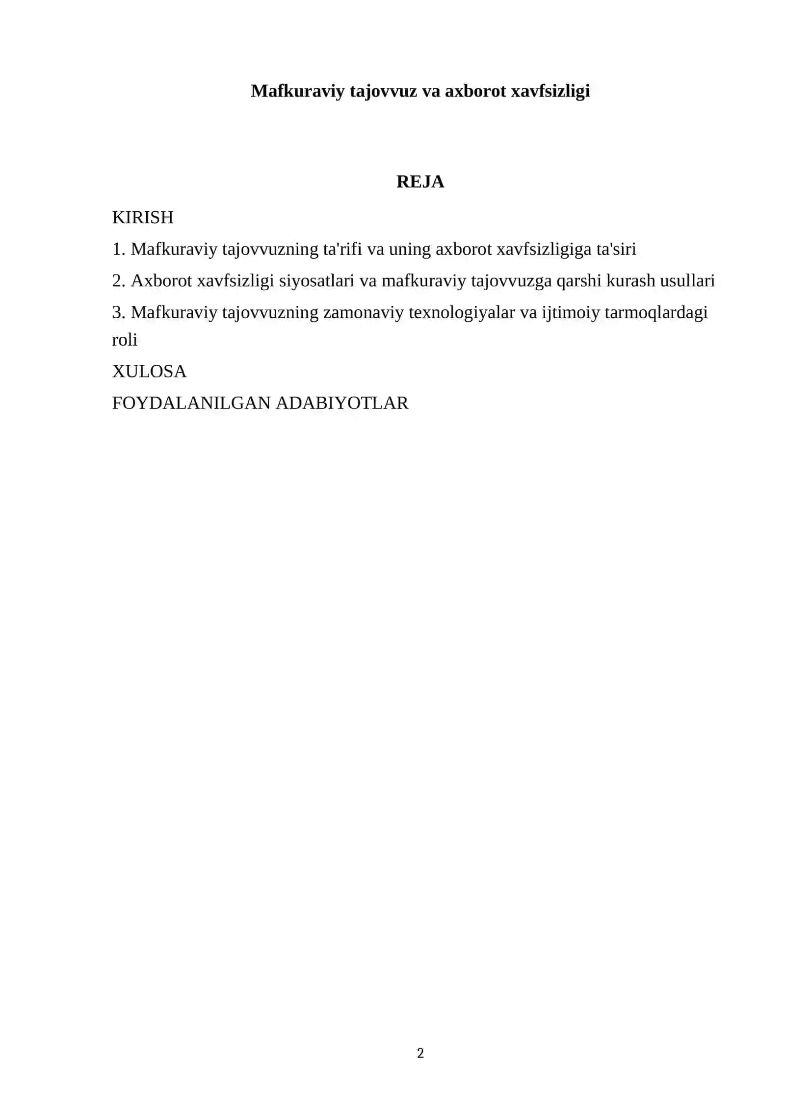 Mafkuraviy tajovvuz va axborot xavfsizligi 2