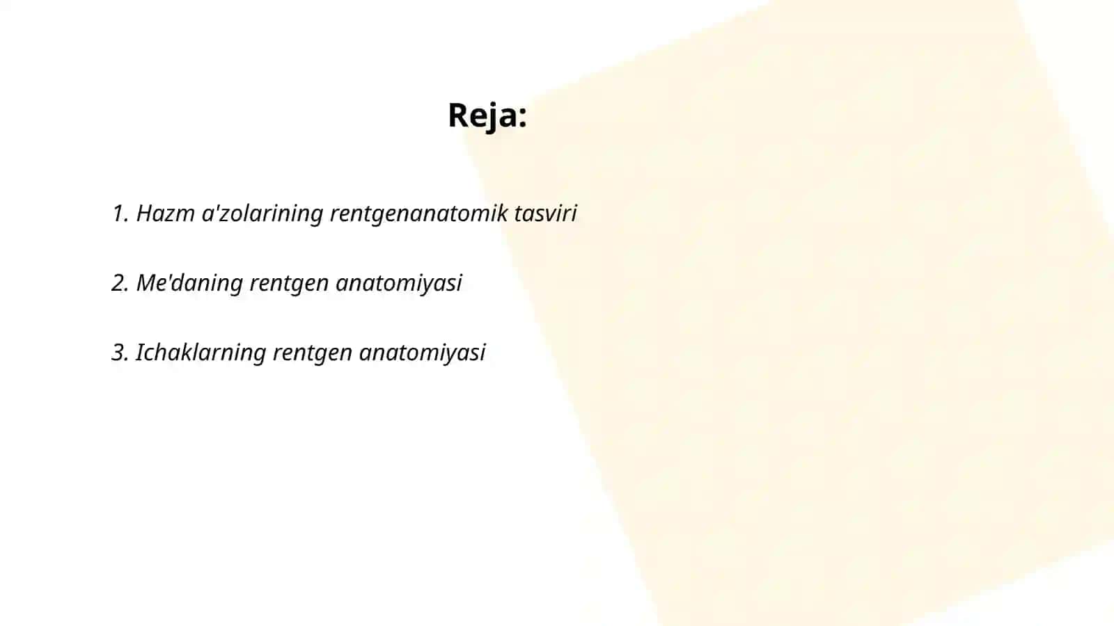 Hazm aʼzolarining rentgenanatomiyasi va rivojlanish nuqsonlari 2