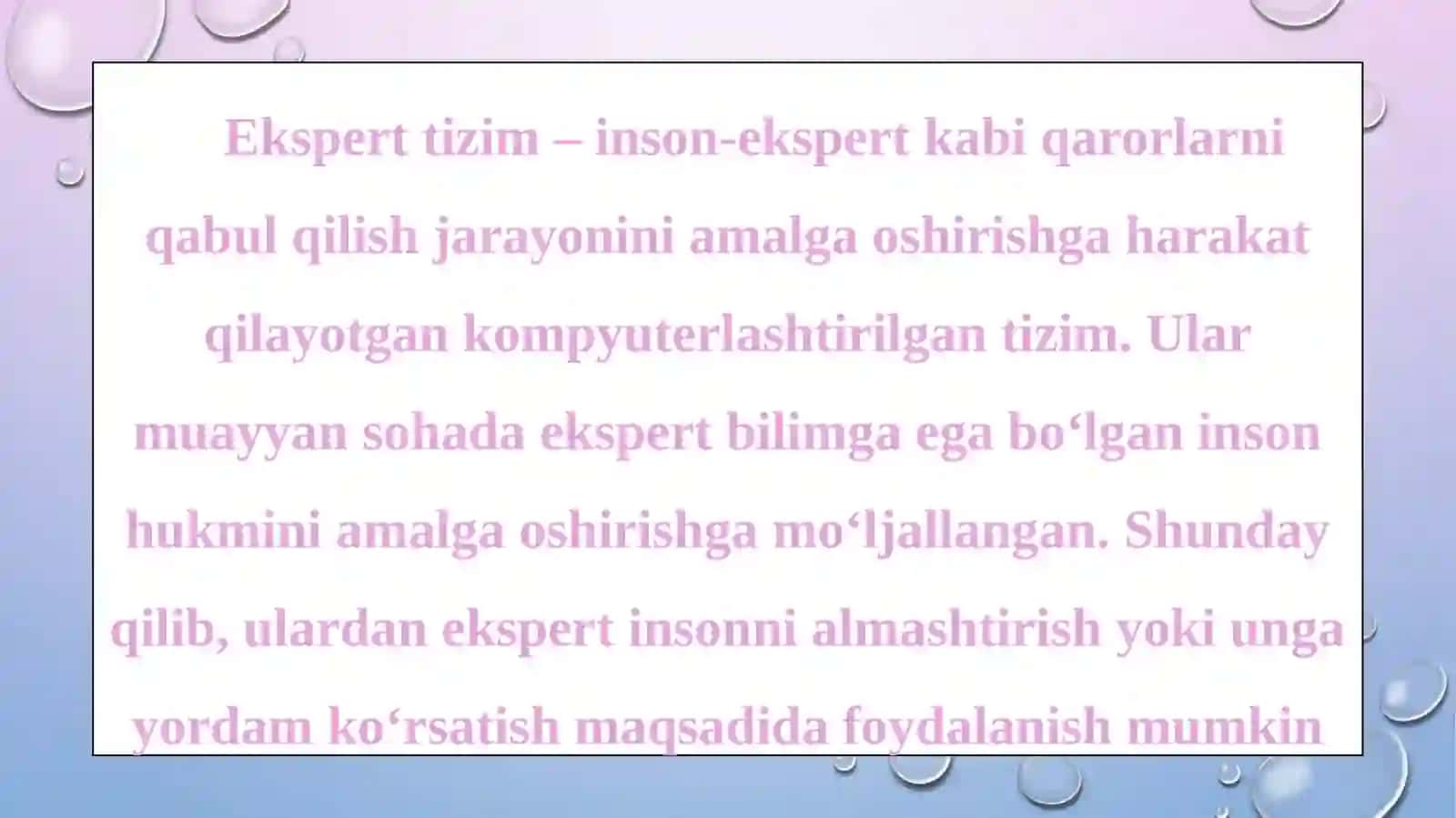 EKSPERT TIZIM HAQIDA 2