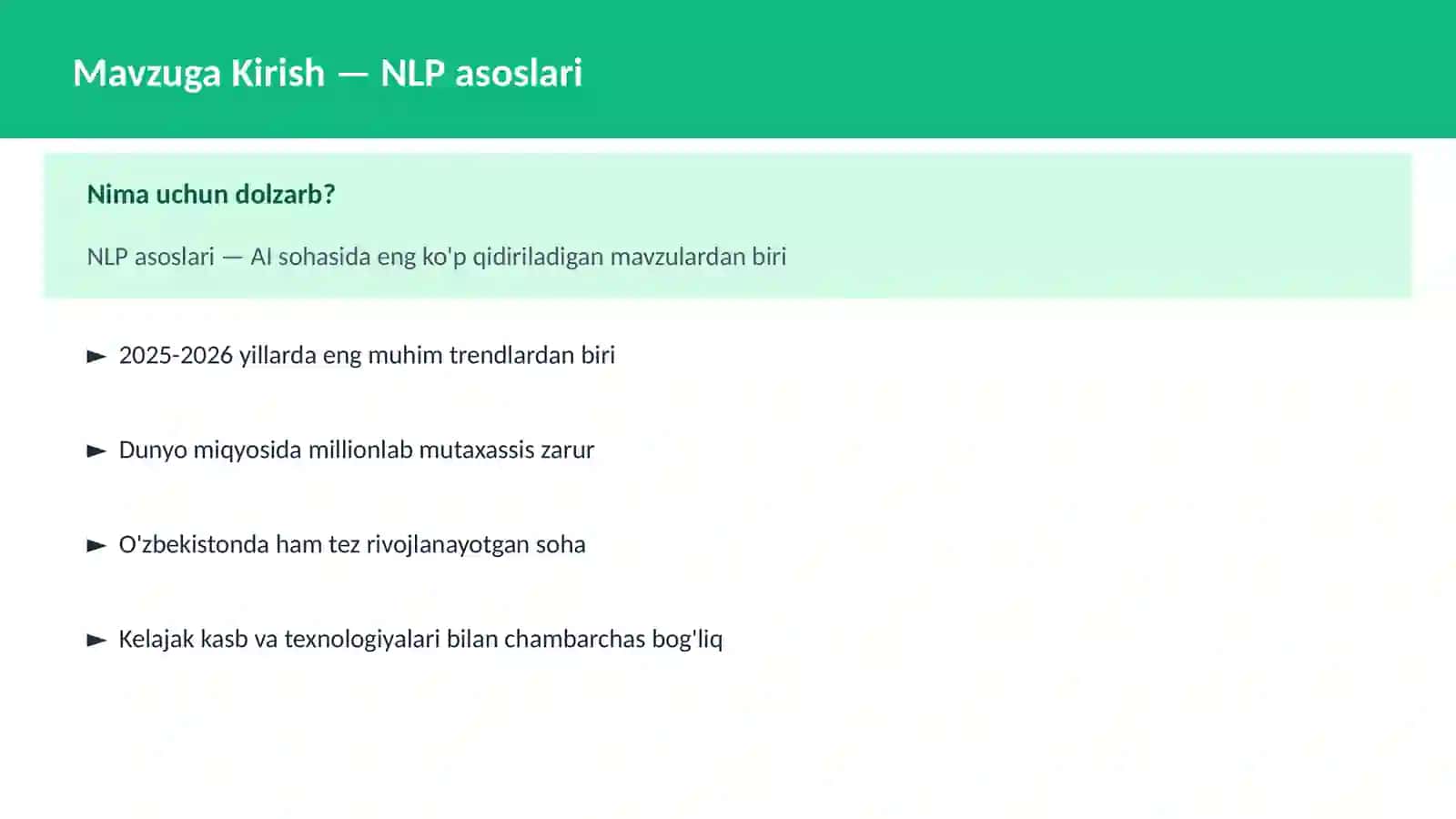 NLP asoslari 2