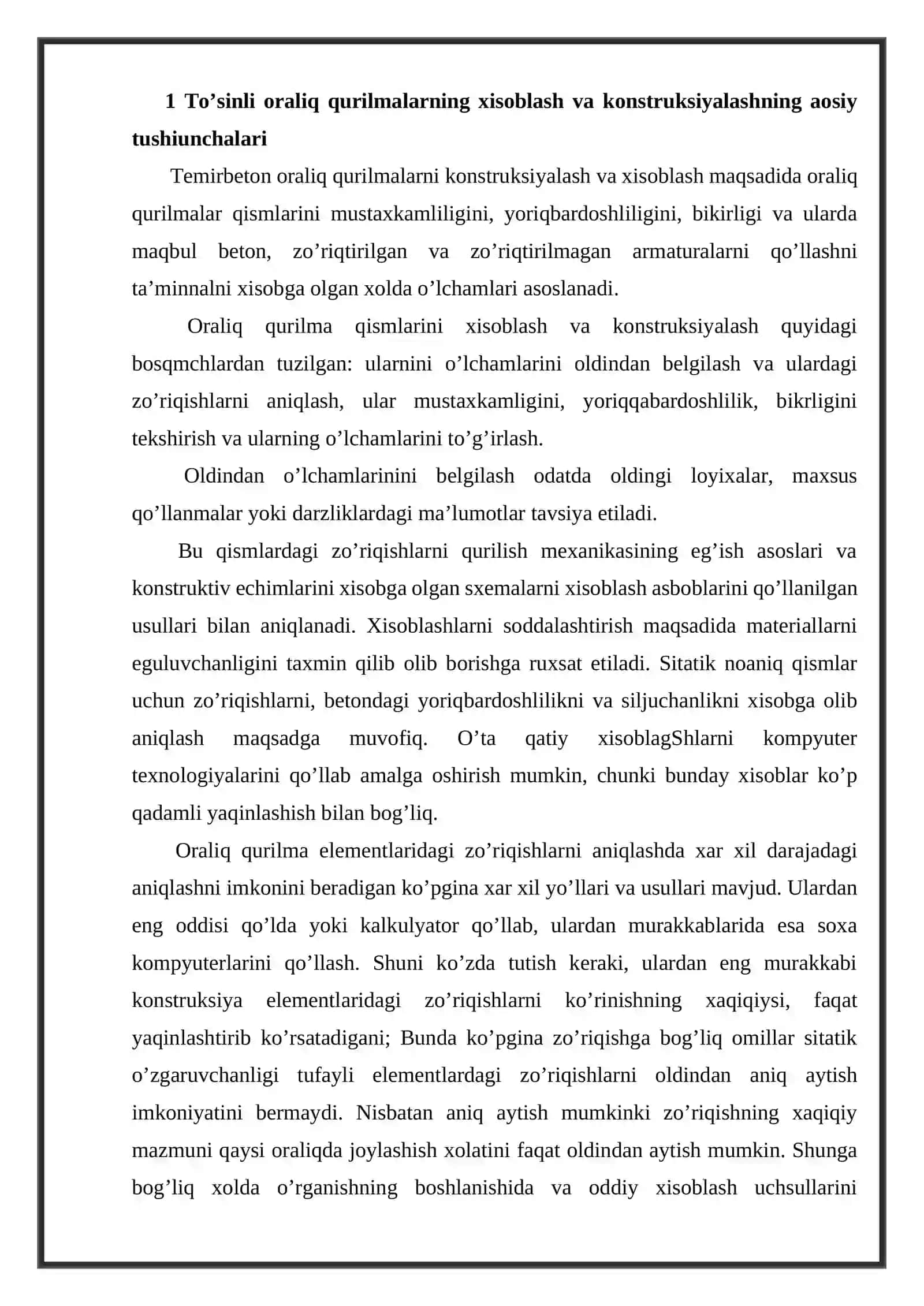 To’sinli temirbeton ko’priklar oraliq qurilmalarini xisoblash asoslari 2