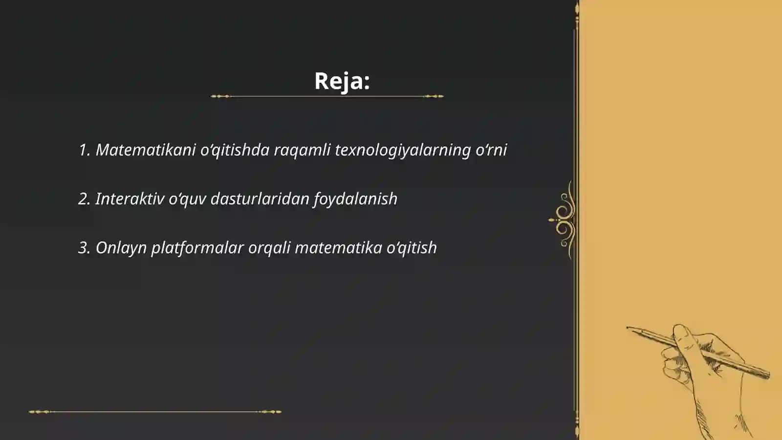 Matematikani o‘qitishda innovatsion ta’lim texnologiyalarining o‘rni 2