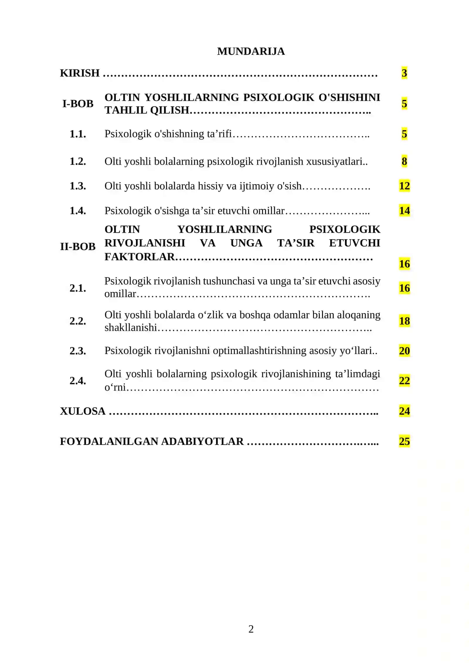 Olti yoshlilarning psixologik o'sishi 2