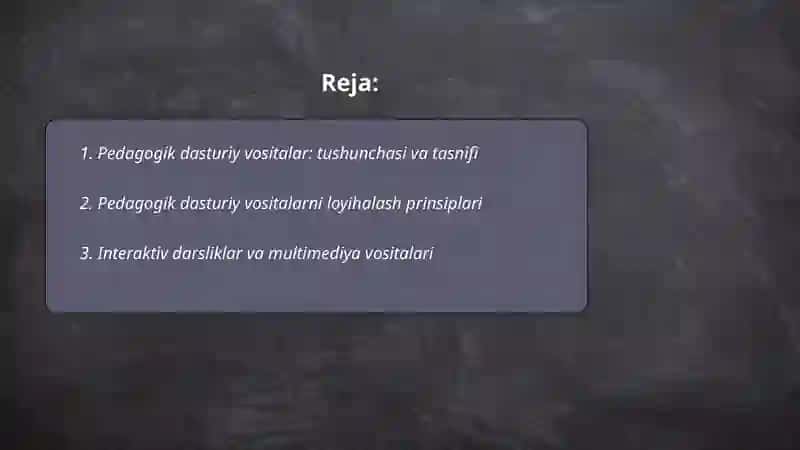 Pedagogik dasturiy vositalar 2