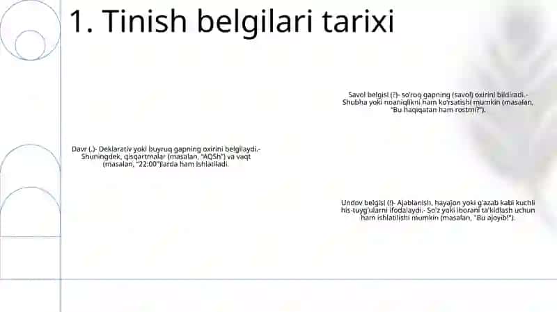 Tinish Belgilari 2