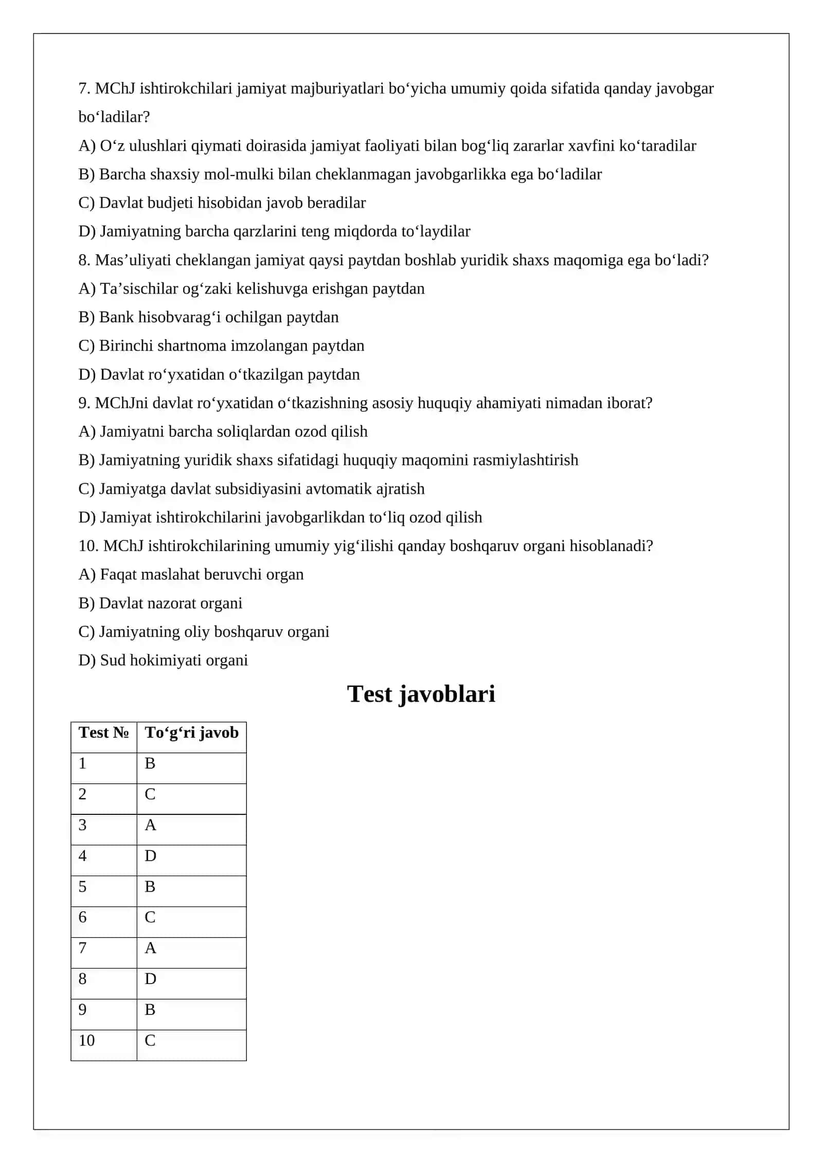Yangi tahrirdagi MChJ qonuni asosida jamiyatni tashkil etish: ta’sischilar qarori, ustav, ulushlar va davlat ro‘yxatidan o‘tkazish 2