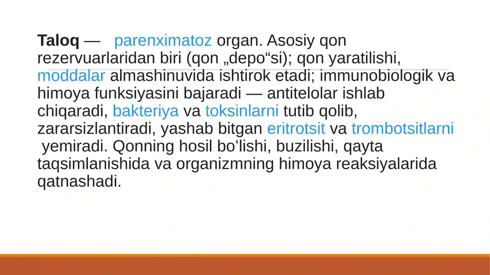 Limfatizimi.Taloqning tuzilishi 2
