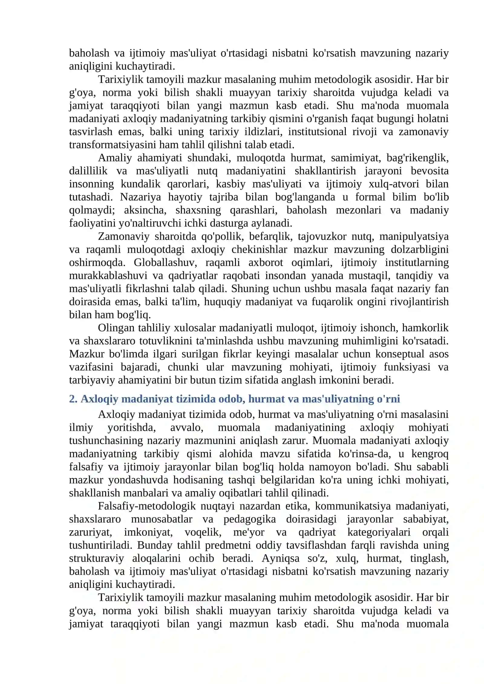 MUOMALA MADANIYATI AXLOQIY MADANIYATNING TARKIBIY QISMI 2