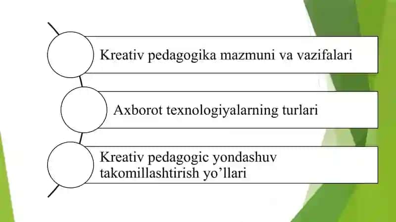 Kreativ pedagogika fanini o’qitishda axborot texnalogiyalardan foydalanish 2