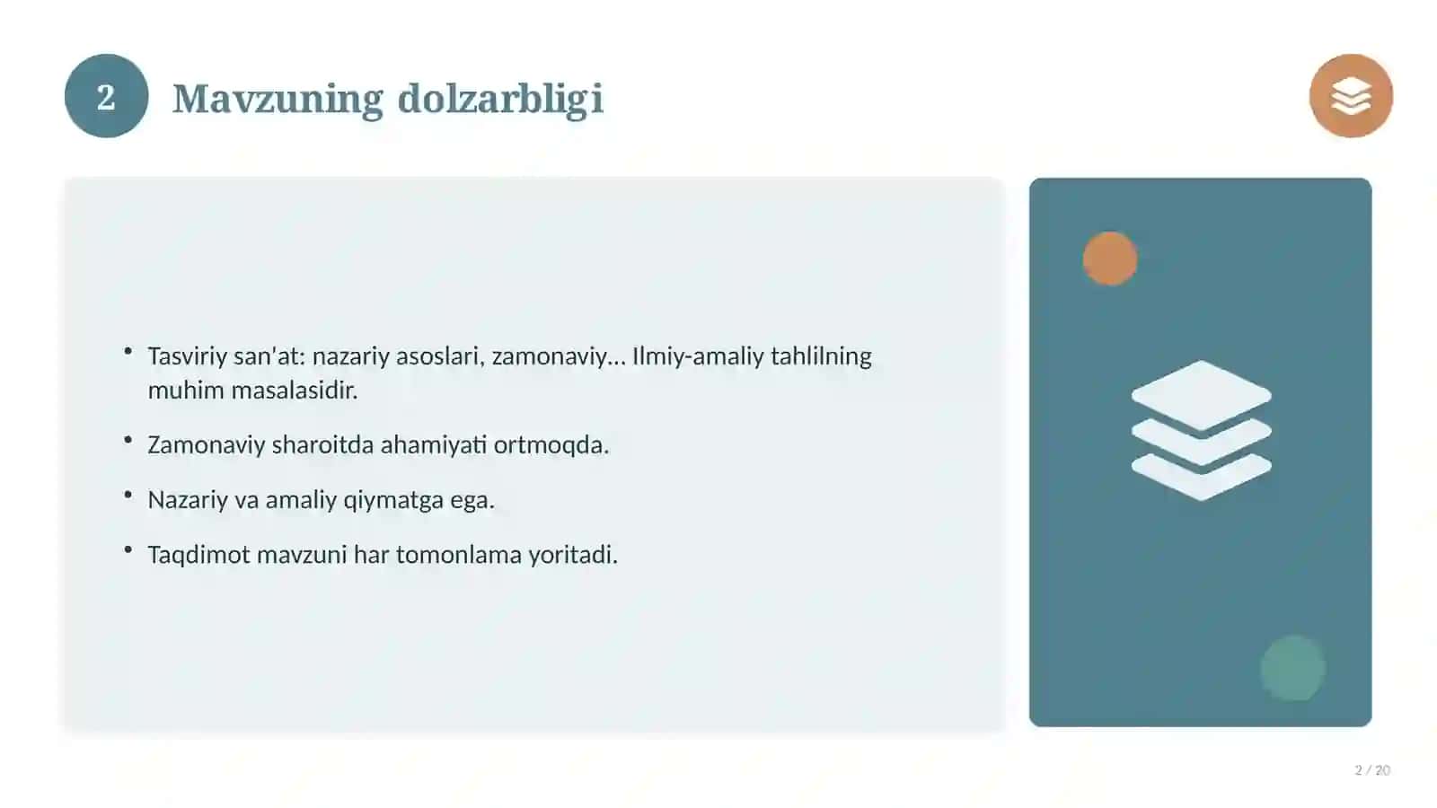 Tasviriy san'at: nazariy asoslari, zamonaviy yondashuvda (Mustaqil ta'lim topshirig'i) 2
