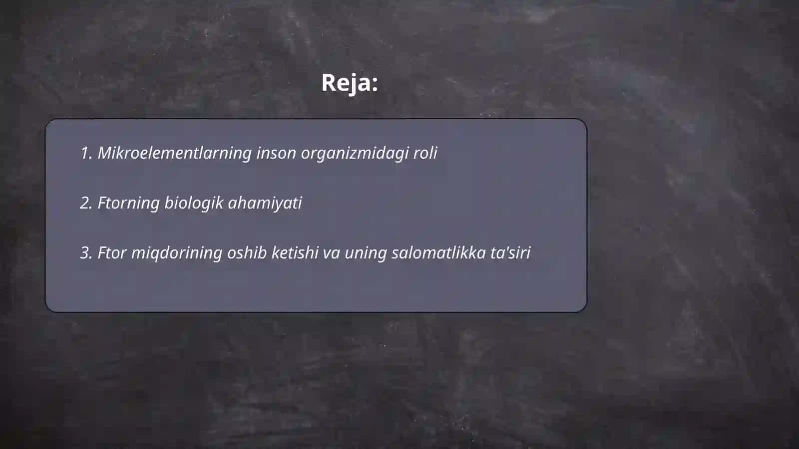 Mikrooelementozlar. Ftor kalsiy miqdorining oshib ketishi 2