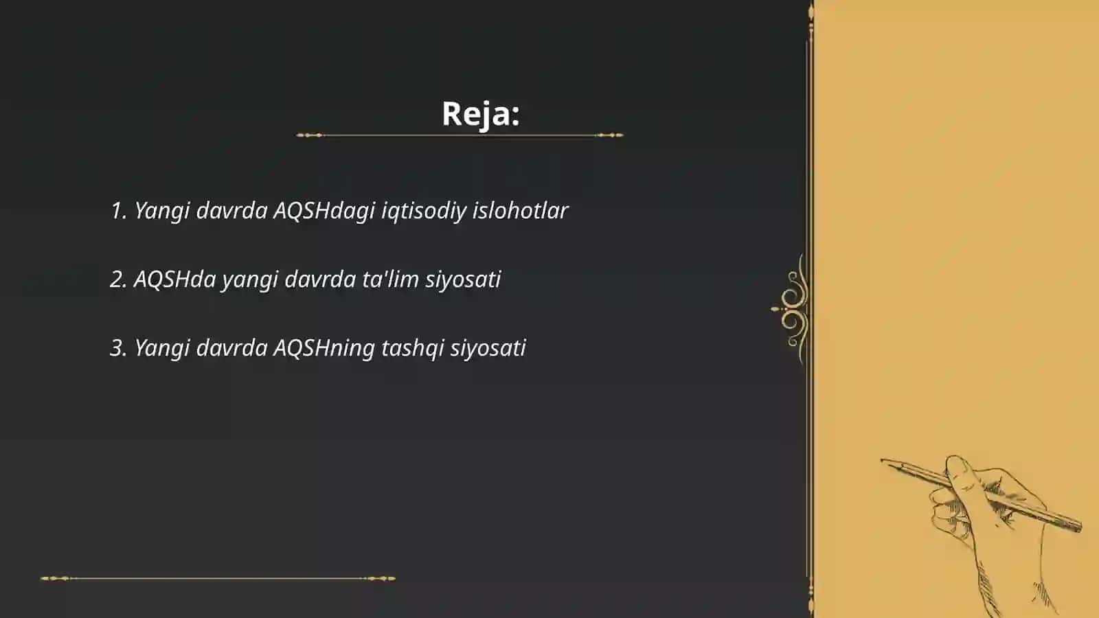 AQSH yangi davrda 2