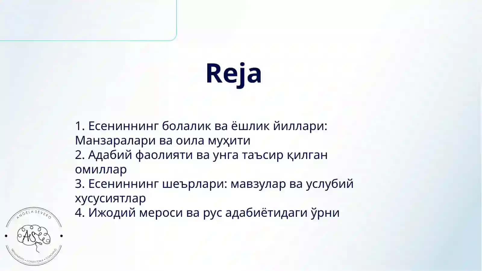 RUS YOZUVCHISI ЕСЕНИН HAYOTI VA IJODI 2
