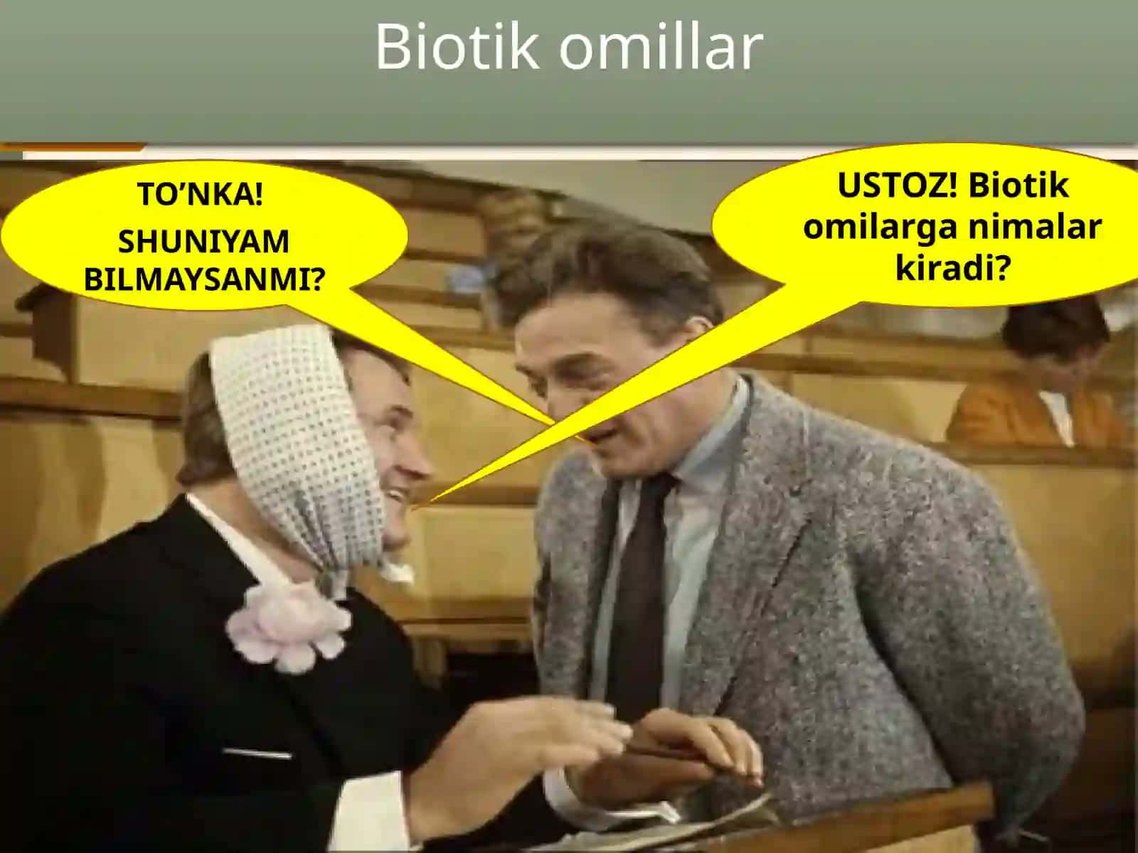 MUHITNING BIOTIK OMILLARI.TIRIK ORGANIZMLARO‘RTASIDAGI MUNOSABATLAR 2