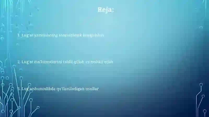 Lug'at ustida ishlashda metodik usullar 2
