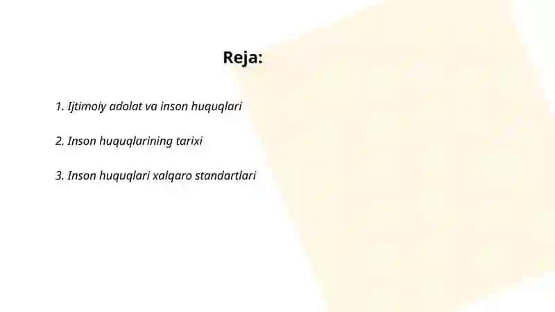 Ijtimoiy adolat va inson huquqlari 2