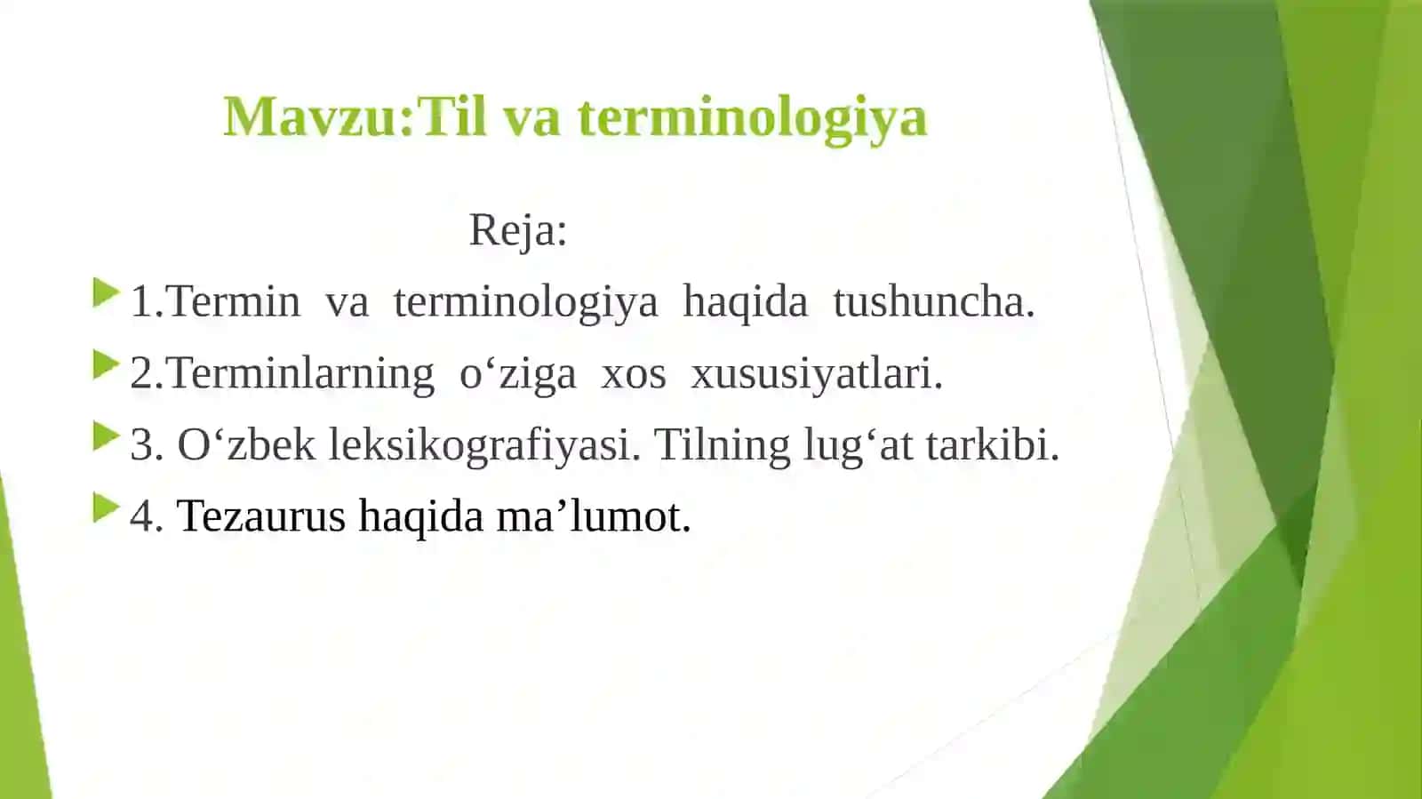 O‘ZBEK TILINING SOHADA QO‘LLANISHI4-mavzu 2