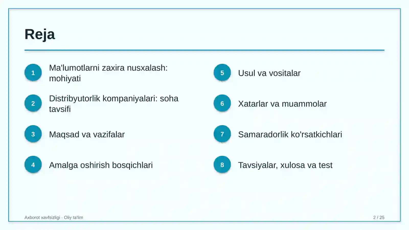 distribyutorlik kompaniyalarida ma'lumotlarni zaxira nusxalash 3253 2