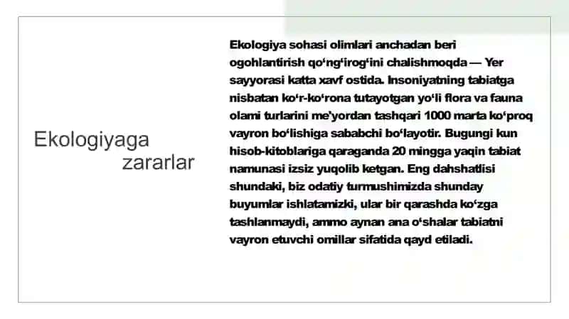 Ekologik tahdidlar va ularni bartaraf etish yo‘llari 2