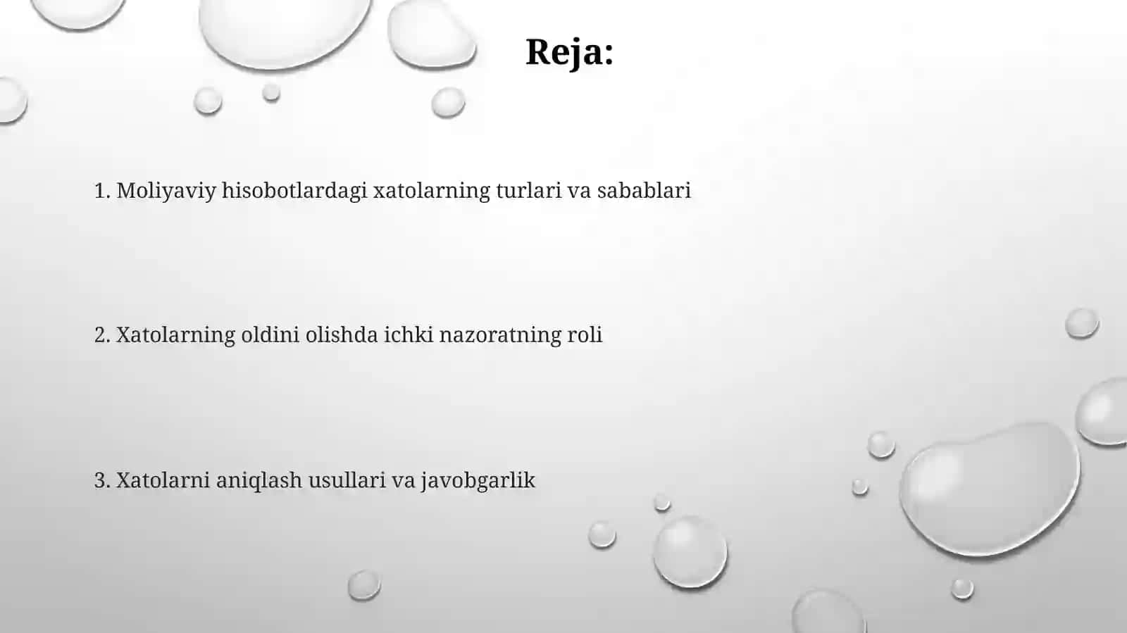 Taqdimot: Moliyaviy hisobotdagi xatolarning turlari va sabablari 2